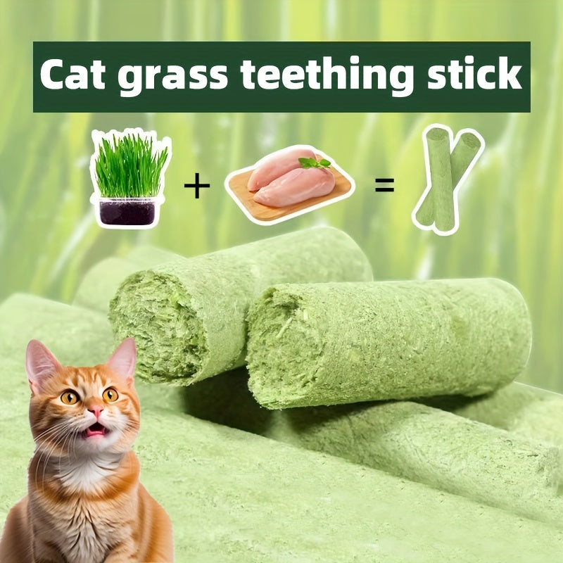 Freeze-Dried Catgrass Stick 30 Roots Instant Cat Snack