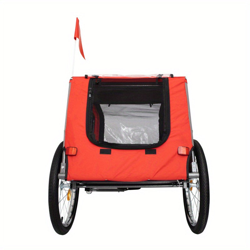 Heavy Duty Foldable Utility Pet Stroller and Bicycle Trailer