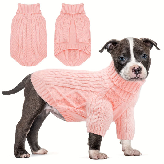 Cozy Turtleneck Dog Sweater for Small and Medium Breeds