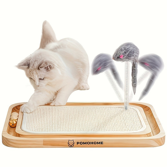 Interactive Self-Play Cat Toy with Track Ball Bells