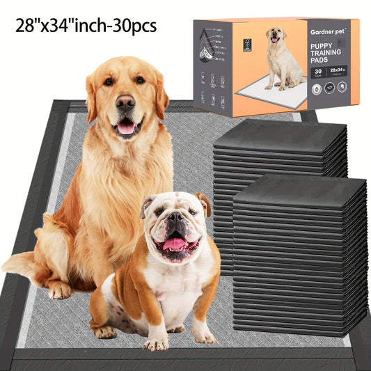 Odor-Control Training Pads 28x34 Inches Extra Large Charcoal