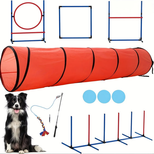 Introductory Pet Obstacle Course - Dog Agility Training Set Outdoor