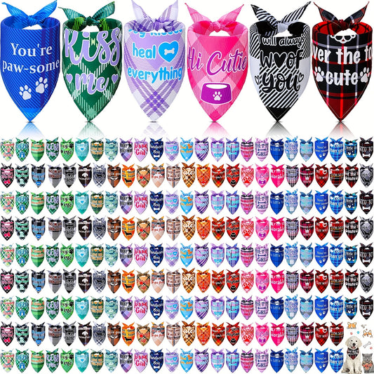 Cute Plaid Dog Bandanas Bulk for Stylish Pets