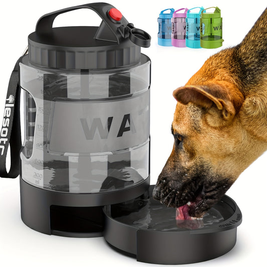 74 Oz Macaron Colored Dog Travel Water Bottle With Bowl