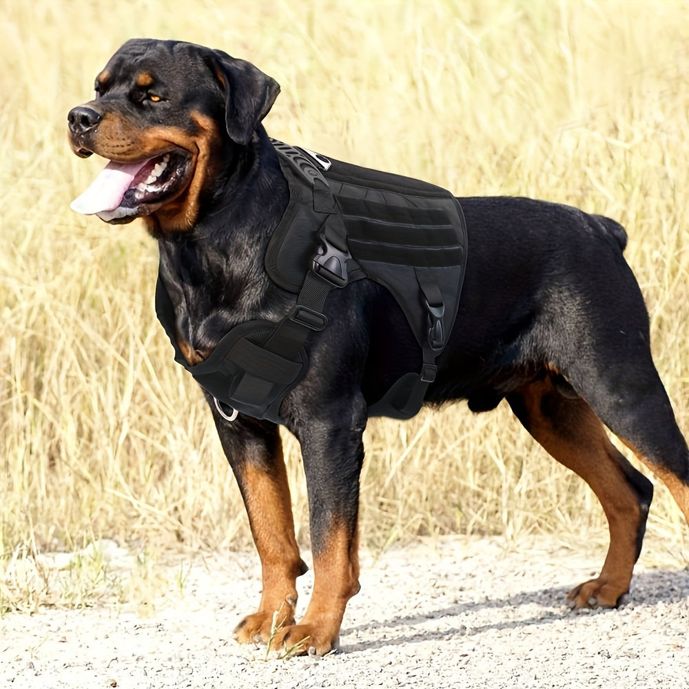 Tactical Dog Vest - Water-Resistant Outdoor Harness for Medium Dogs