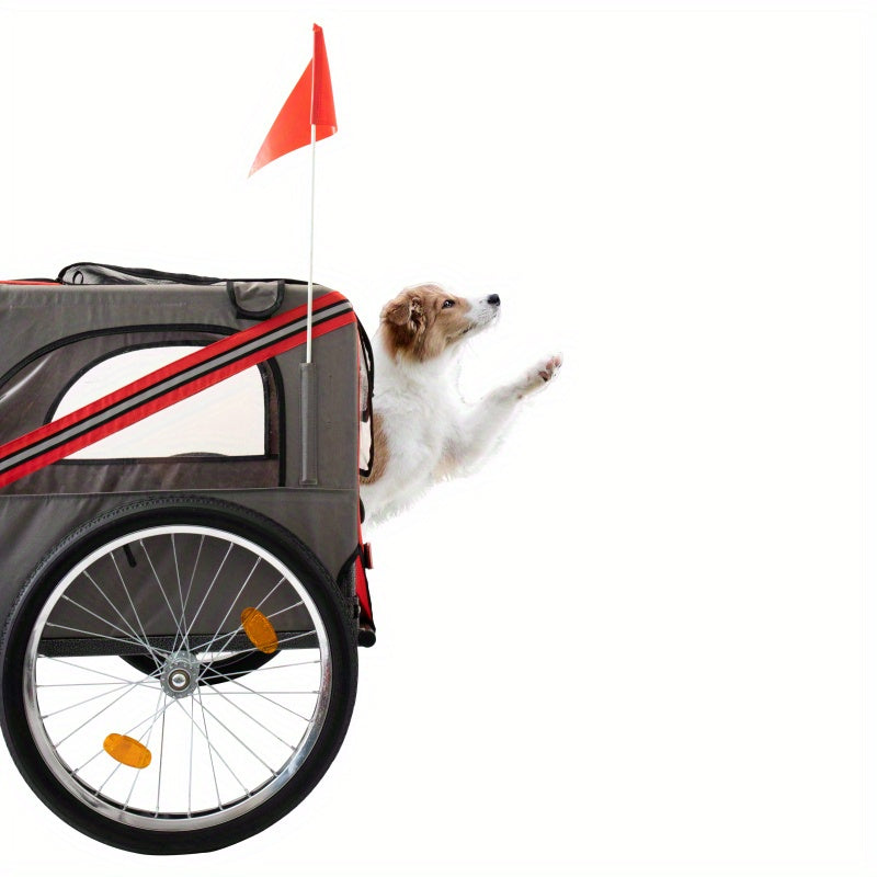 Heavy Duty Foldable Utility Pet Stroller and Bicycle Trailer