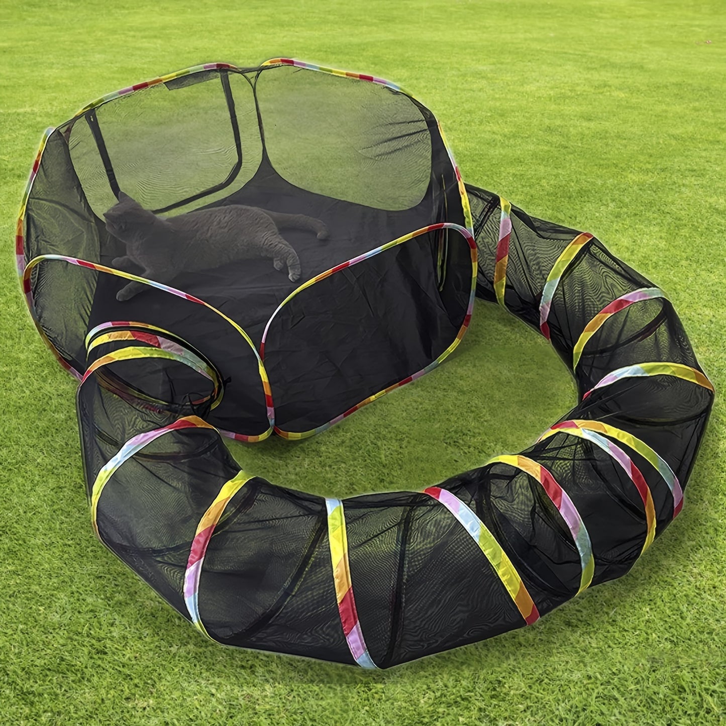 47-Inch Collapsible Cat Playpen Wndy's Dream 5-in-1 Combo